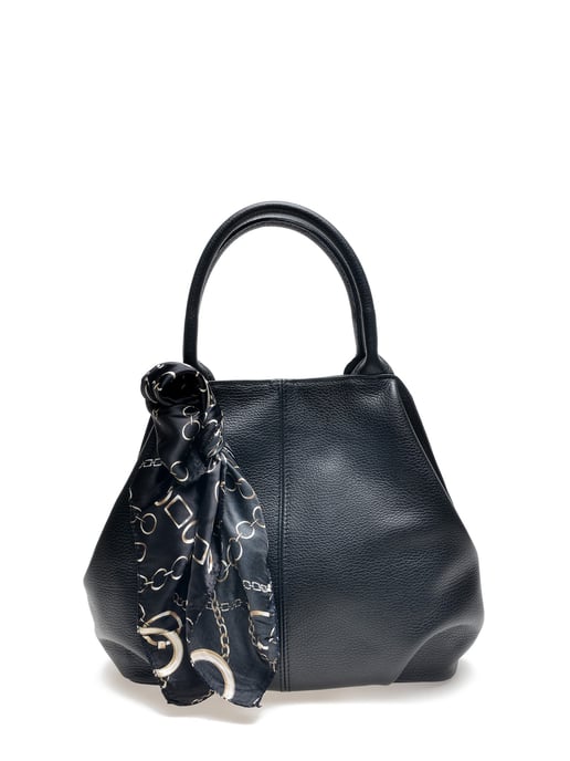 Carla Ferreri SS22 CF 1750 Black Leather Bag