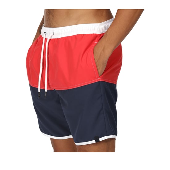 Regatta Mens Benicio Swim Shorts (Roccoco Red/Navy)