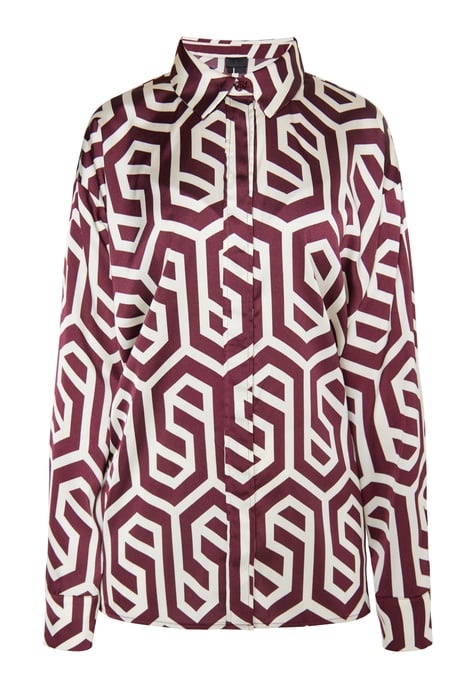 Dreimaster overhemdblouse Dames Gebroken witte Bordeaux - Image 1
