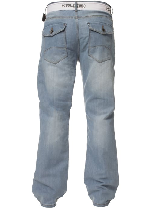 Kruze Heren Bootcut Denim Jeans - Image 5