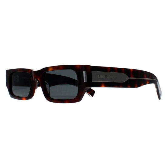 Saint Laurent Rectangle Mens Havana Crystal Black SL660