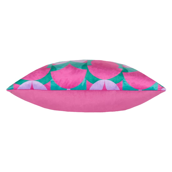 Heya Home Raeya Art Deco Velvet Feather Filled Cushion - Image 3