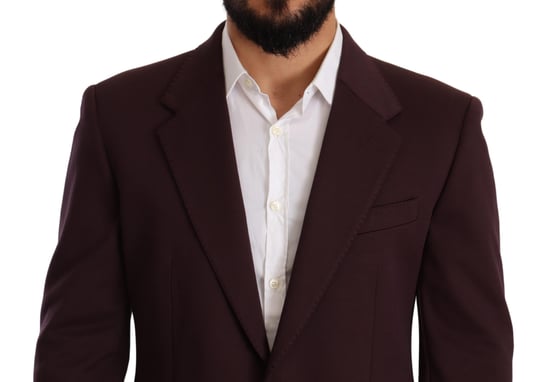 Dolce & Gabbana Herr Lila Bomull Slim Blazer Jacka - Image 4