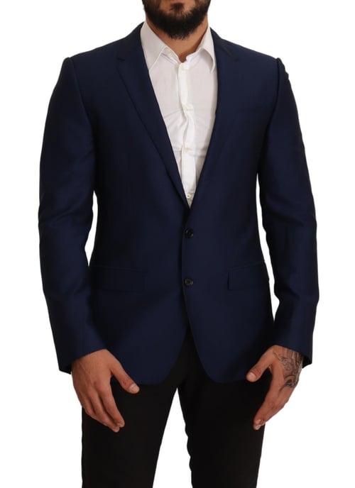 New Navy Blue Slim Fit Jacket - Image 3