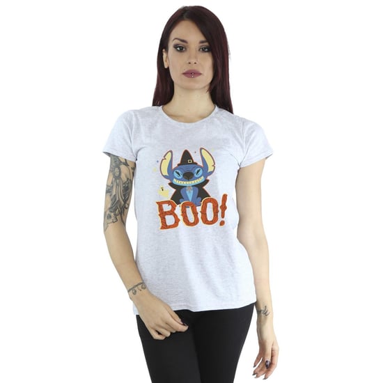 Disney Womens/Ladies Lilo & Stitch Boo! Cotton T-Shirt (Sports Grey)