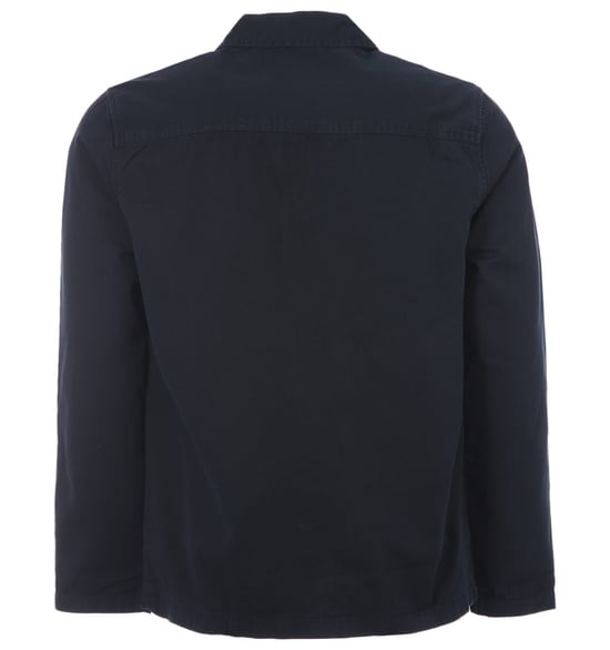 Lyle & Scott Washed Drill Navy Blue Overshirt Jacket