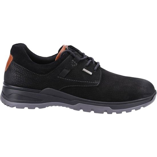 Hush Puppies Pele Leather Men's Black Nubuck Lace-Up Shoes - Image 4