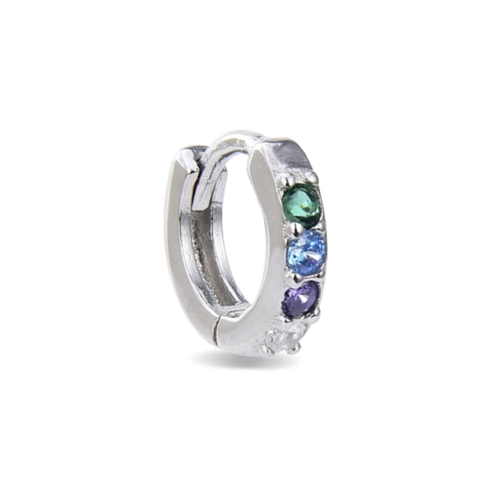 Piercing Luxenter Ansung 925 sterling silver och flerfärgad zirkonia Rhodiumfinish - Image 1