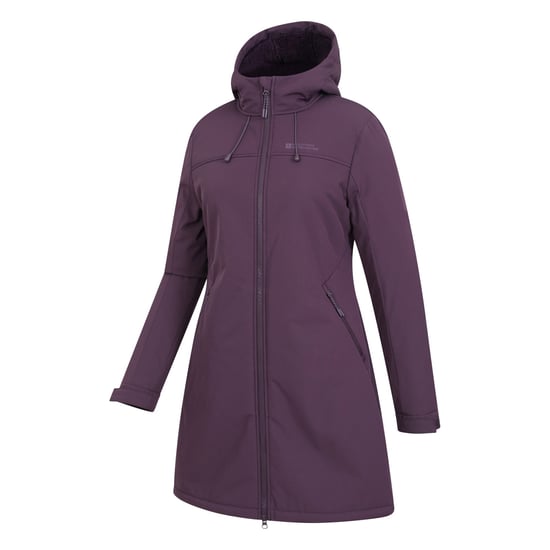 Mountain Warehouse Womens/Ladies Fern Longline Soft Shell Jacket (Purple) - Image 3