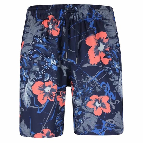 Puma Nassau Short Sleeve Printed Navy Blue Mens Shorts 533796 02