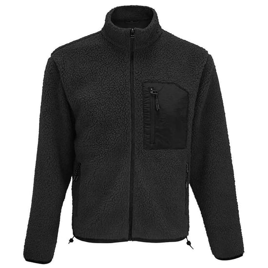 SOLS Unisex Adult Fury Sherpa Fleece Jacket (Carbon/Grey/Black) - Image 1