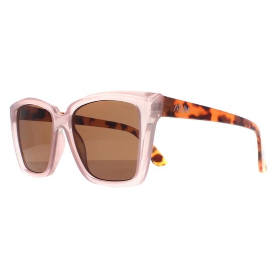 Atum Square Womens Shiny Transparent Pink Brown Gradient Eden