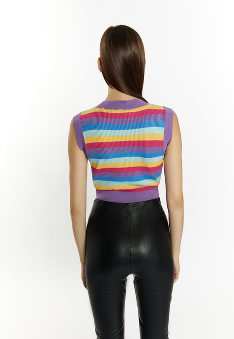 Mymo gebreide trui Dames Violet veelkleurig - Image 4