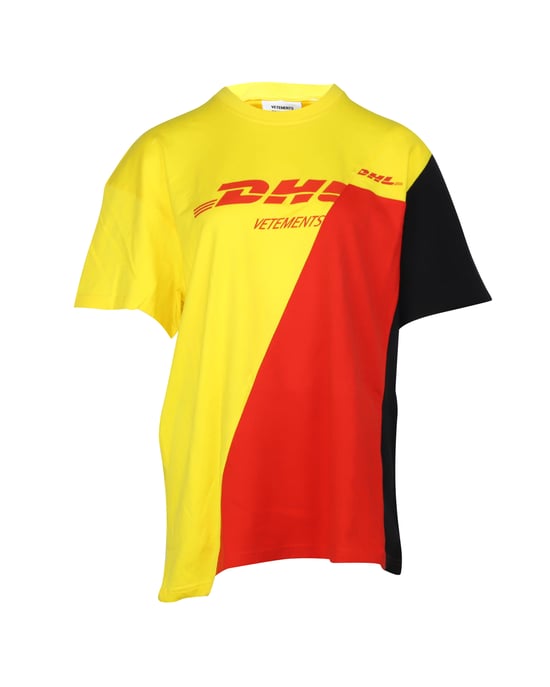 Vetements x DHL Tee in Yellow Cotton