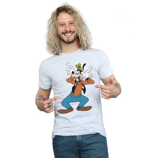 Disney Mens Crazy Goofy T-Shirt (Sports Grey)