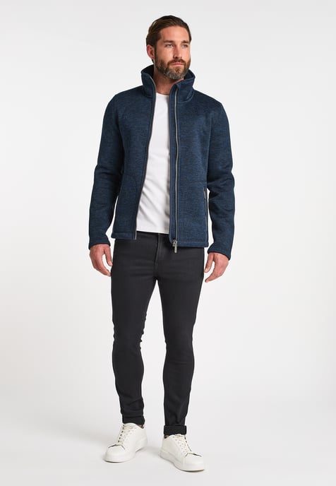 ICEBOUND Knitted fleece jacket Men marine melange - Image 4