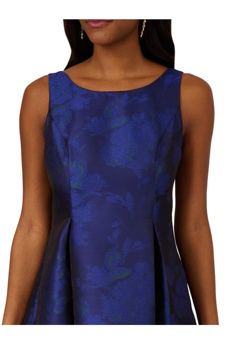 Border Jacquard Dress in Blue Border Jacquard Dress in Blue