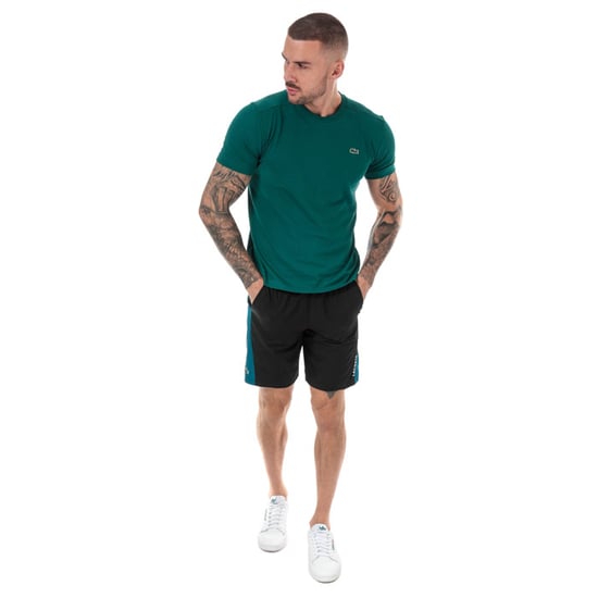 Men's Lacoste Signature Bands Bicolour Shorts in Black - Image 3