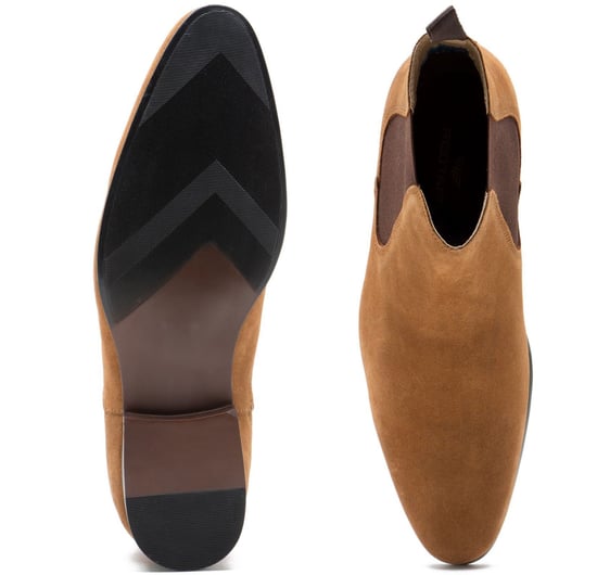 Red Tape Stanway Suede Leather Tan Mens Chelsea Boots