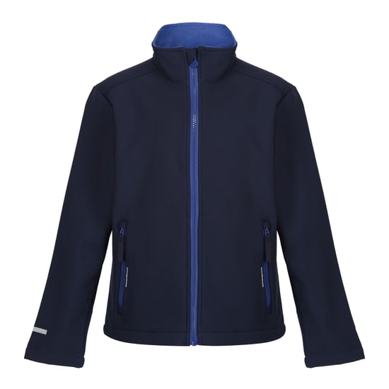 Regatta Childrens/Kids Ablaze 2 Layer Soft Shell Jacket (Navy/New Royal)