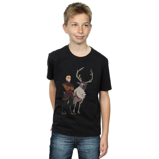 Disney Boys Frozen 2 Sven And Kristoff T-Shirt (Black)