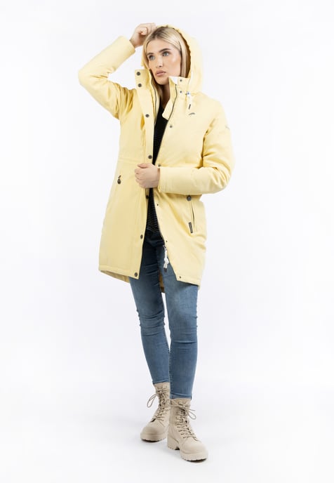 Schmuddelwedda Winter parka Dames lichtgeel - Image 2