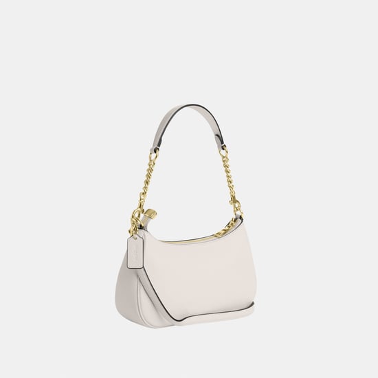Teri Shoulder Bag in Refined Pebbled Leather with Chain Strap