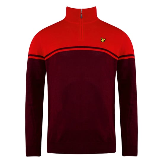 Lyle & Scott Croft Golf Mens Red Sweater - Image 1