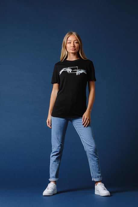 Hype X Clash Black Touching Hands T-Shirt
