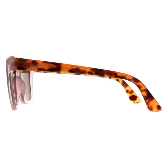Atum Square Womens Shiny Transparent Pink Brown Gradient Eden