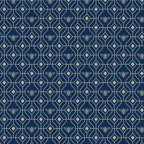 Bee Deco Gold Geometric Foil Wallpaper