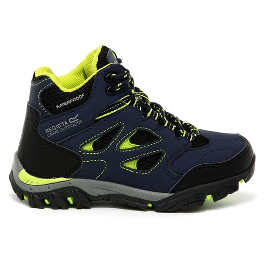 Regatta Childrens/Kids Holcombe IEP Junior Hiking Boots (Navy/Lime Punch)