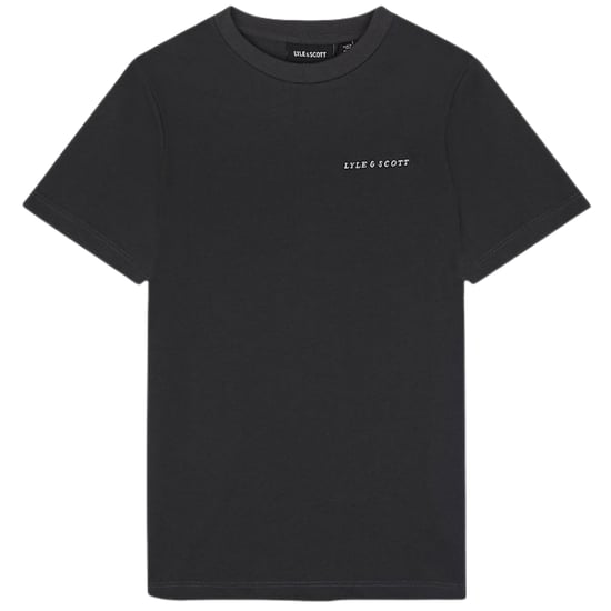 Lyle & Scott Broderad Logo Gunmetal Grey T-shirt - Image 1