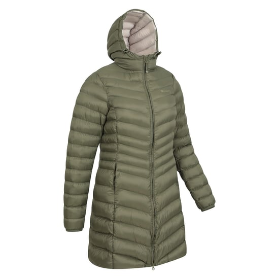 Mountain Warehouse Dam/Ladies Florence Lång Vadderad Jacka (Khaki) - Image 6
