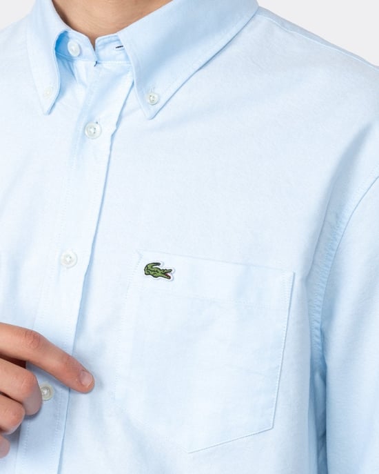 Lacoste Mens Casual Long Sleeve Woven Shirt - Image 2