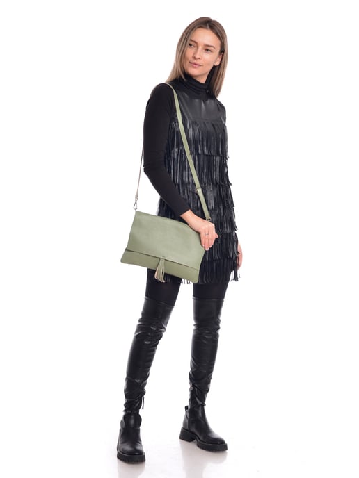 Isabella Rhea SS22 IR 1772T Green Leather Bag - Image 5