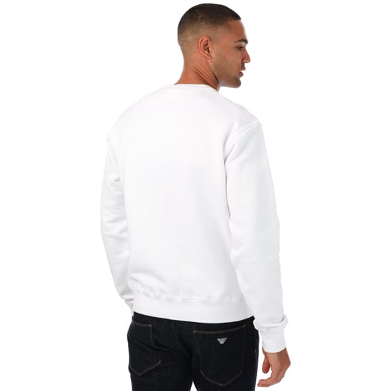 Dsquared2 Witte Sweatshirt Met Groot Logo En Cool Zwart Icoon - Image 2