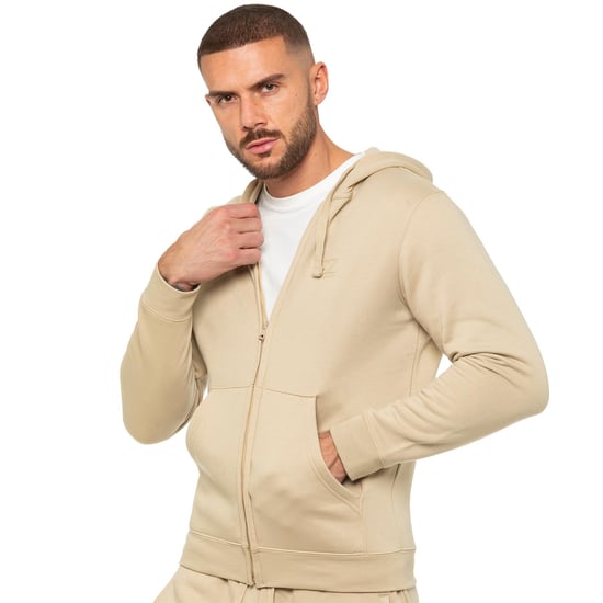 Enzo | Mens Zip Hoodie - Stone