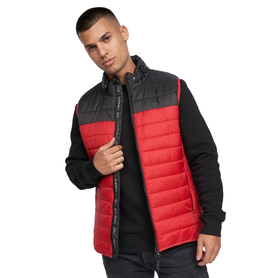 Crosshatch Heren Presnell Hoog Hals Gilet (Rood) - Image 3
