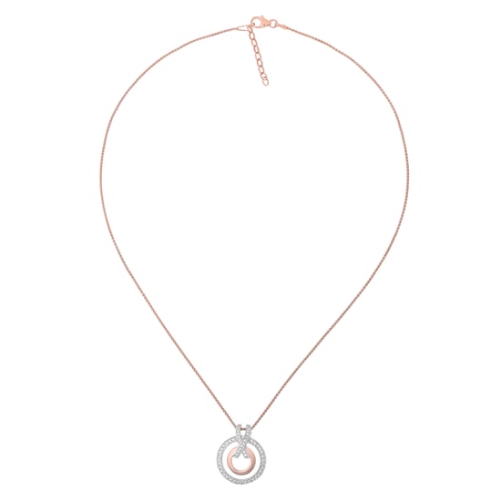 Orphelia 'Azalea' Dames 925 Sterling Zilveren Ketting met Hanger - Zilver/Rosé ZH-7095/1 - Image 2