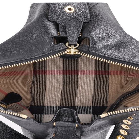 Burberry Helmsley Zipped Crossbody Bag in Black Leather - Image 4