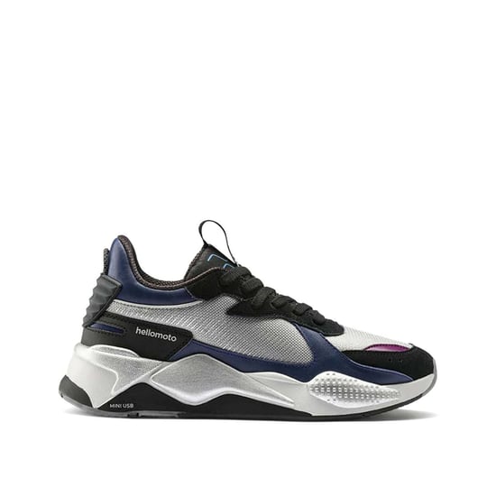 PUMA RS-X Tech Motorola Lace-Up Silver Synthetic Mens Trainers 370272 01