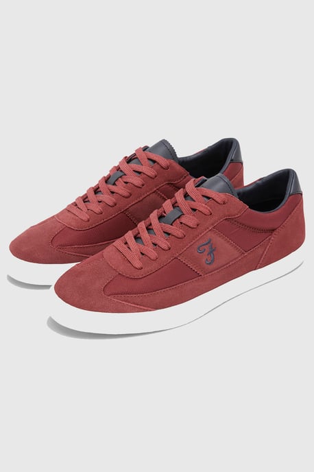 Farah Red 'Stanton' Casual Lace Up Trainers