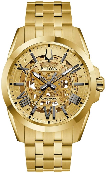 Bulova Sutton Automatic Men's Gold Watch 97A162 - Image 1