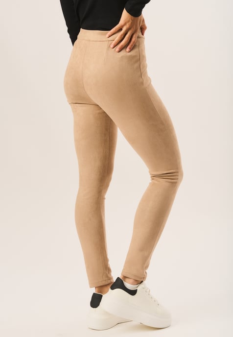 Skinny Faux Suede Stretch Leggings