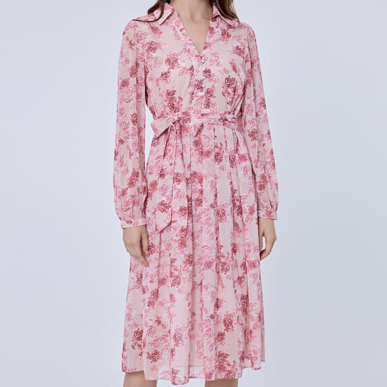 Bloemenprint shirt-jurk - Image 4