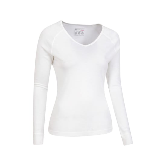 Mountain Warehouse Dames/Dames Merino Wol V Hals Top (Wit) - Image 3