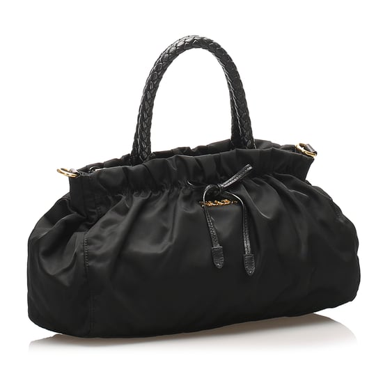 Vintage Prada Tessuto Satchel Black - Image 2