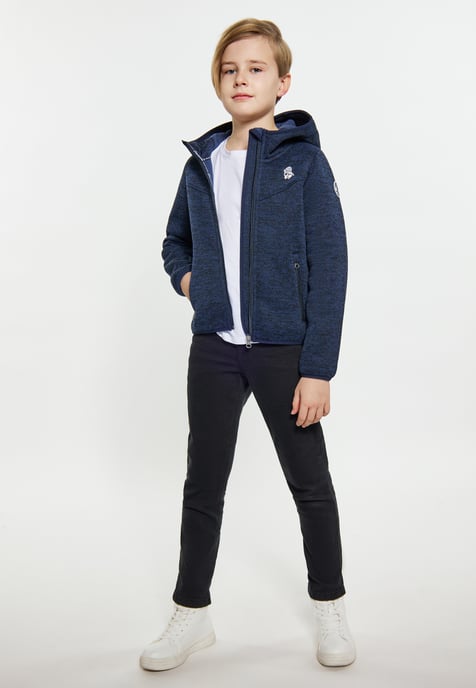 Schmuddelwedda Gebreide fleeceblouse jongens (kinderen) marine gem - Image 2