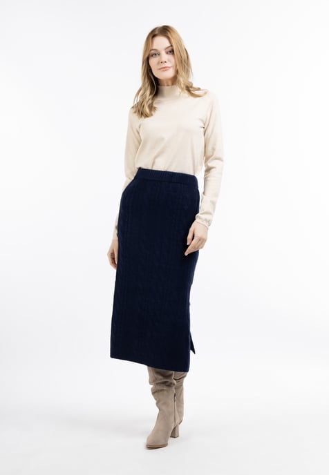 Dreimaster Gebreide midi-rok Dames marine - Image 2